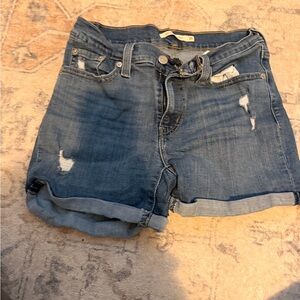 Levi's Distressed Blue Jean Shorts